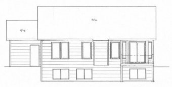 Plan #1112 - Ranch style small narrow lot house plan w/ 3-car Garage