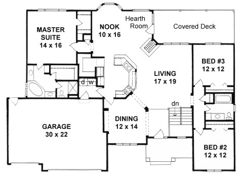 Plan # 2002 - Ranch | First floor plan