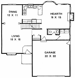 Plan # 2012 - 2 Story | First floor plan